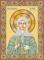 Схема для вышивки иконы бисером на холсте ««Матрона Московская»»